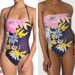 Trina Turk Bal Harbour Floral Bandeau One Piece
Swimsuit Size 6